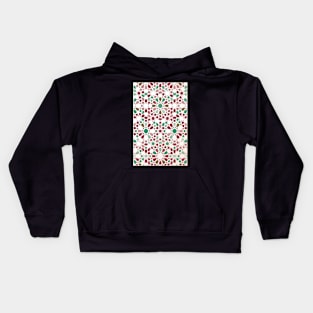 Red Marrakesh Mosaic, Moroccan Tiles Kids Hoodie